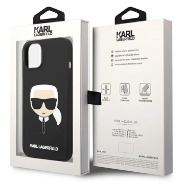 Etui Karl Lagerfeld KLHCP14MSLKHBK do iPhone 14 Plus 6,7" hardcase Silicone Karl`s Head